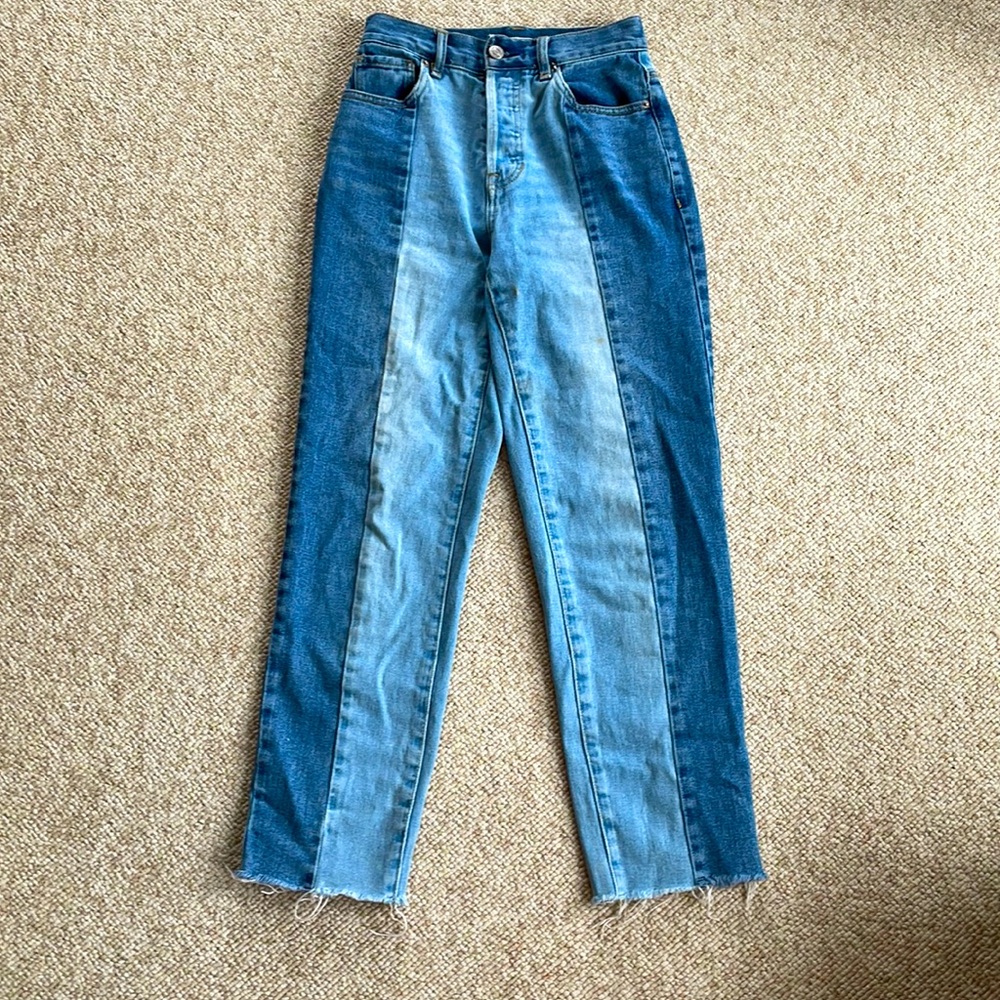 two toned pacsun blue jeans